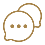 icone bulle de comm beige